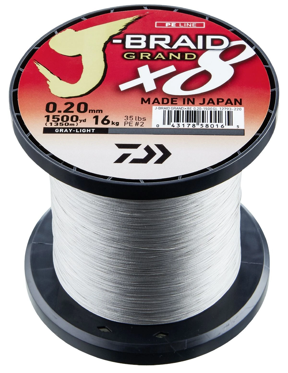 Daiwa J-Braid Grand X8 Gray Light 0,16mm 3 Daiwa J-Braid Grand X8 Gray Light 0,16mm
