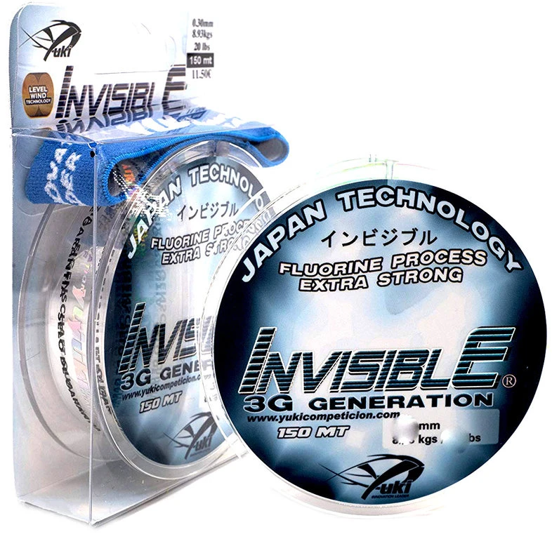 Yuki Invisible 3G Fluo Coated Nylon 300 M (0,16mm) 3 Yuki Invisible 3G Fluo Coated Nylon 300 M (0,16mm)