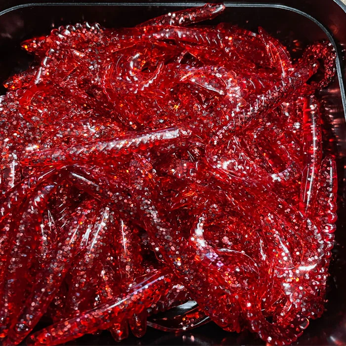 Gators Red Silver Glitter (100stuks) 3 Gators Red Silver Glitter (100stuks)