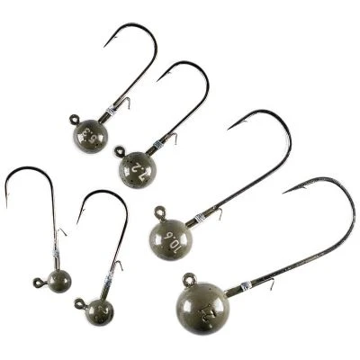 LMAB Tungsten Round Jig Green Pumpkin Size 4/0 3 LMAB Tungsten Round Jig Green Pumpkin Size 4/0