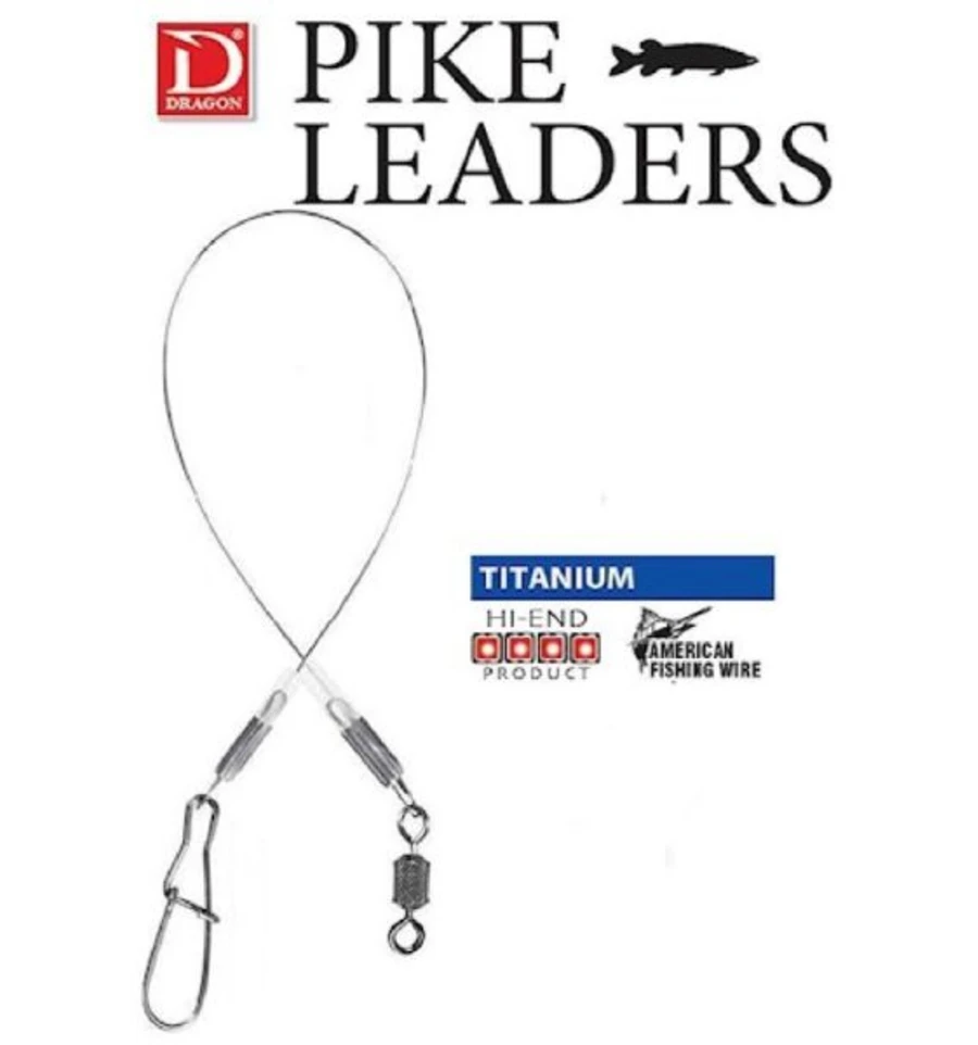 DRAGON TITANIUM BIGGAME LEADERS 40cm 18kg 3 DRAGON TITANIUM BIGGAME LEADERS 40cm 18kg