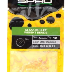 Spro Round Smooth Glass Beads 8mm Clear Diamond