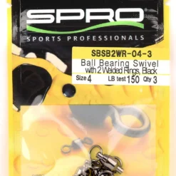 Spro Ball Bearing Swivel With 2 Welded Rings 200LB -Vistuig Winkel ftp u usa bb swiv 2 wel rin 10