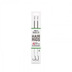 Korda Basix Hair Rigs Wide Gape Barbed Size 4