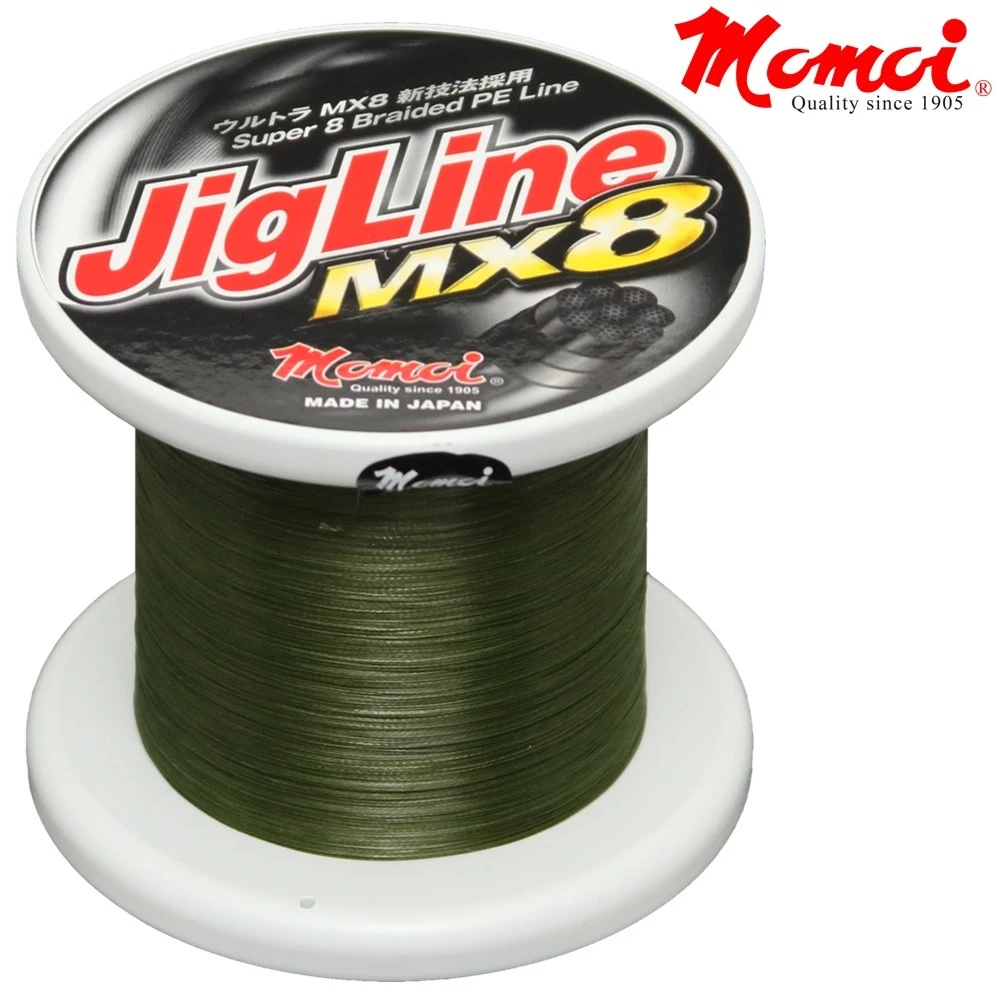 Momoi PE JigLine MX8 Moss Green 0,33MM 3 Momoi PE JigLine MX8 Moss Green 0,33MM