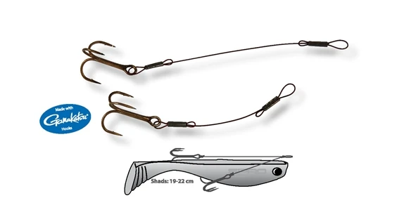 Spro Pike Fighter Shad Double Wire Stinger, 12cm + 8cm 3 Spro Pike Fighter Shad Double Wire Stinger, 12cm + 8cm