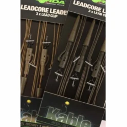 Korda Leadcore Leaders Hybrid Lead Clip Gravel Brown 3 Stuks