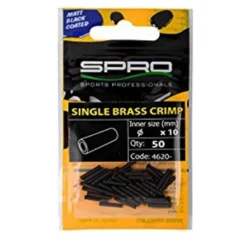 Spro Single Brass Crimp ‘Matt Black’ 2,0mm (50 Stuks) -Vistuig Winkel products spro matte black single brass crimp 1 2